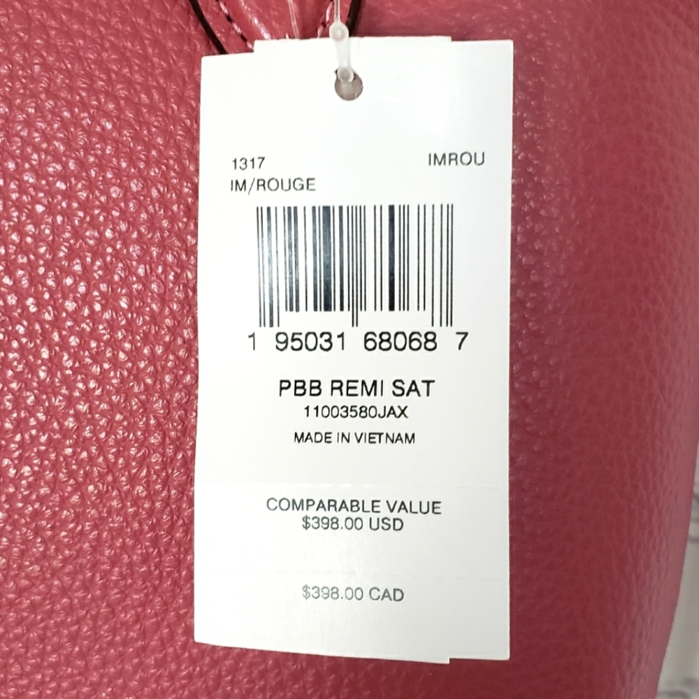 COACH Remi Dusty Rose Genuine Pebbled Leather Satchel—NWT - Picture 10 of 14